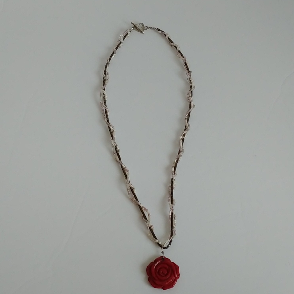 3 for $35 NEW handmade rose necklace